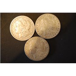 1891-O, 1900-S & 1901-O Silver Morgan $1; EST. $120-130