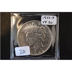 1922-D Peace $1; VF20; EST. $30-40