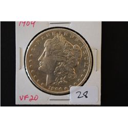 1904 Silver Morgan $1; VF20; EST. $30-50