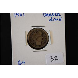 1901 Barber One Dime; G4; EST. $3-6
