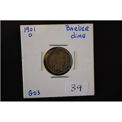 1901-O Barber One Dime; G03; EST. $3-5
