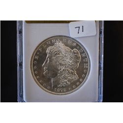 1878 Silver Morgan $1; 7 Tail Feathers Rev of 78; MCPCG Graded MS63; EST. $60-100