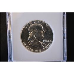 1963 Ben Franklin Half Dollar; MCPCG Graded MS62; EST. $20-40