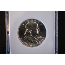 1963-D Ben Franklin Half Dollar; MCPCG Graded MS62; EST. $20-40