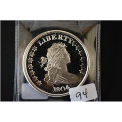 Silver Round; The King Of American Coins-Dexter Hendrickson COPY; .999 Fine Silver 1 Oz.; EST. $30-4