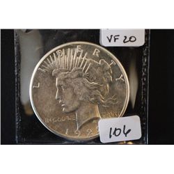 1922-S Peace $1; VF20; EST. $30-60