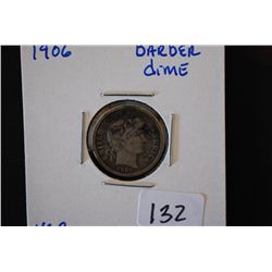 1906 Barber One Dime; VG8; EST. $3-8