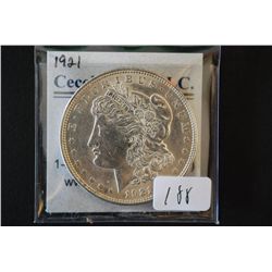 1921 Silver Morgan $1; EST. $35-40