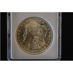 1881-S Silver Morgan $1; MCPCG Graded MS66; EST. $250-400