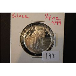 American Precious Metals Exchange Silver Round; .999 Fine Silver 1/4 Oz.; EST. $10-15