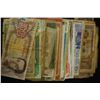 Image 1 : Foreign Bank Note; Various Dates & Denominations; Bent, Folded, Taped, Tattered & Well Circulated; L