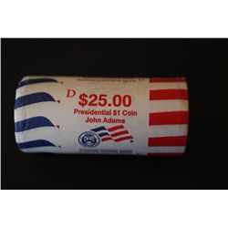 US John Adams Presidential $1 Shot Gun Roll; Denver Mint; EST. $30-40