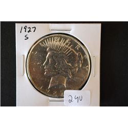 1927-S Peace $1; EST. $30-60