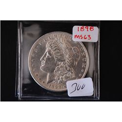 1898 Silver Morgan $1; MS63; EST. $40-80