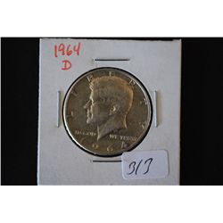 1964-D Kennedy Half Dollar; EST. $15-20