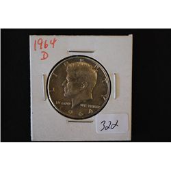 1964-D Kennedy Half Dollar; EST. $15-20