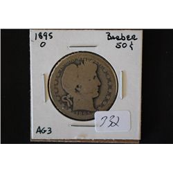 1895-O Barber Half Dollar; AG3; EST. $20-40