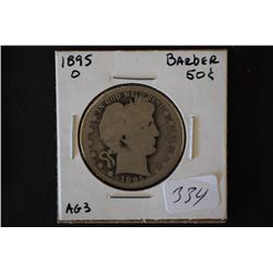 1895-O Barber Half Dollar; AG3; EST. $25-40