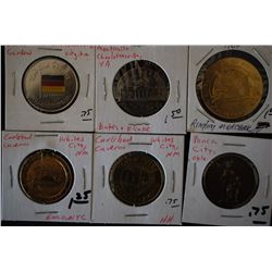 Various State Tokens; Lot of 6; EST. $10-15