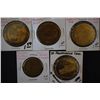 Image 1 : Various State Tokens; Lot of 5; EST. $5-10