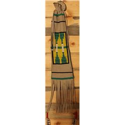 Crow heavily beaded pipe bag