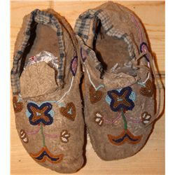 Woodland sinew sewn moccasins