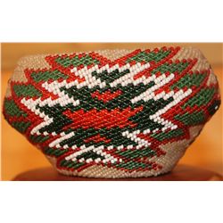 Pomo or Paiute fully beaded bowl
