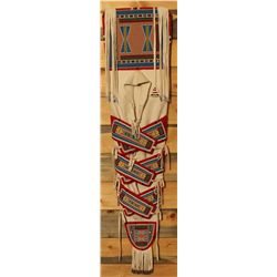Crow heavily beaded cradleboard