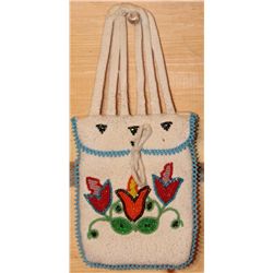 Partial beaded dainty purse