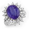 Image 1 : 7.38ctw Tanzanite & Diamond Ring 14K