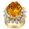 Image 1 : 15.75 ctw Citrine & Diamond Ring 14K