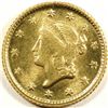 Image 1 : Early Date $ 1 Liberty Us Gold Coin - VG-XF