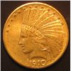 Image 1 : Random Date $ 10 Dollar Gold Indian Coin- XF Plus