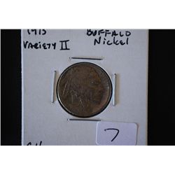 1913 Buffalo Nickel; Variety II; G4; EST. $12-25