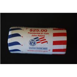 US John Adams Presidential $1 Shot Gun Roll; Philadelphia Mint; EST. $30-40