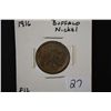 Image 1 : 1916 Buffalo Nickel; F12; EST. $6-10