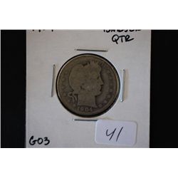 1904 Barber Quarter; G03; EST. $8-15