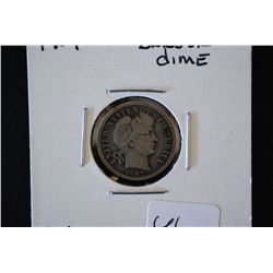1907 Barber One Dime; G4; EST. $3-6