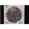 Image 1 : 1922-S Peace $1; Imp. Cleaned; EST. $25-40