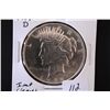 Image 1 : 1922-D Peace $1; Imp. Cleaned; EST. $25-40