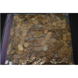 Lincoln Wheat Back Penny; Various Dates & Conditions; Lot of 1000; EST. $40-60