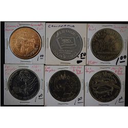 California State Token; Lot of 6; EST. $10-20