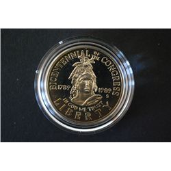 1989-S Bicentennial of Congress Commerative Half Dollar Proof; EST. $30-45