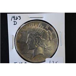 1923-D Peace $1; Imp. Cleaned; EST. $25-40