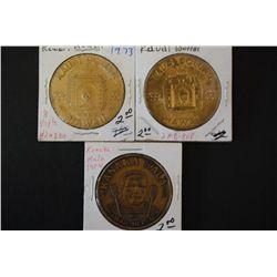 Various Hawaii State Tokens; Lot of 3; EST. $3-8