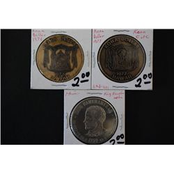 Various Hawaii State Tokens; Lot of 3; EST. $3-8