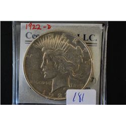 1922-D Peace $1; EST. $40-60