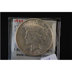 1922-S Peace $1; EST. $40-60