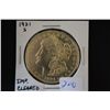 Image 1 : 1921-S Silver Morgan $1; Imp. Cleaned; EST. $25-40