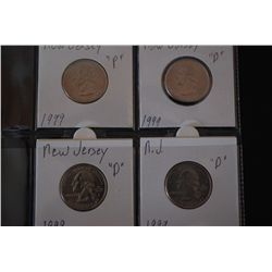 1999-P & 1999-D (3) New Jersey State Quarter; Lot of 4; EST. $4-8